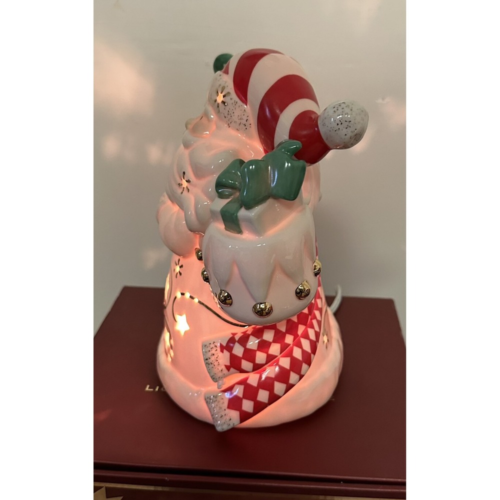 Vintage Lenox Occasions Lighted Santa Figurine 2003 Christmas Fine 6238257 Ivory - Picture 6 of 15